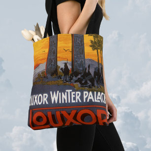 Vintage Travel, Louxor Winter Palace, Egypte Afrik Tote Bag