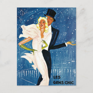Vintage Travel, Love Romance Winter in Monte Carlo Briefkaart