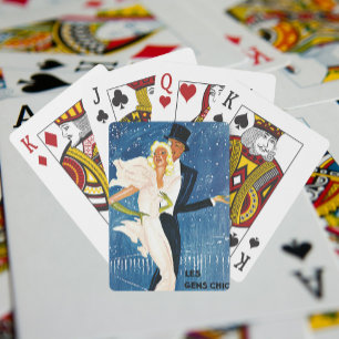Vintage Travel, Love Romance Winter in Monte Carlo Pokerkaarten