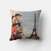 Vintage Travel - Lovers in Parijs Kussen (Achterkant)