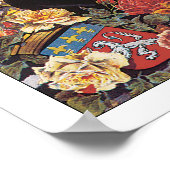 Vintage Travel Lyon Frankrijk Poster (Hoek)