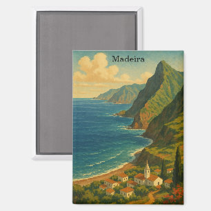 Vintage Travel Madeira Atlantic Island Magneet