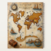 Vintage Travel Maps Planner (Achterkant)