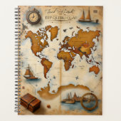 Vintage Travel Maps Planner (Voorkant)