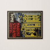 Vintage Travel, Marini Strand Hotel, Rome, Italië Legpuzzel (Horizontaal)