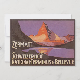 Vintage Travel, Matterhorn Mountain in Zwitserland