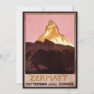 Vintage Travel, Matterhorn Mountain, Zwitserland