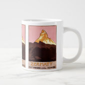 Vintage Travel, Matterhorn Mountain, Zwitserland Grote Koffiekop (Rechts)