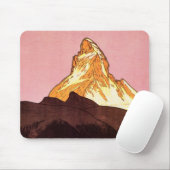 Vintage Travel, Matterhorn Mountain, Zwitserland Muismat (Met muis)