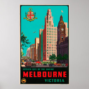 Vintage Travel - Melbourne - Australië Poster