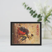 Vintage Travel Mexico Bull Fighting Matador Briefkaart (Staand voorkant)