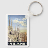 Vintage Travel Milano Italy Gothic Cathedral Duomo Sleutelhanger (Achterkant)
