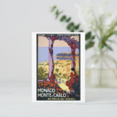 Vintage Travel - Monaco Monte-Carlo Briefkaart (Staand voorkant)