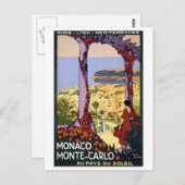 Vintage Travel - Monaco Monte-Carlo Briefkaart (Voorkant / Achterkant)