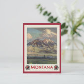 Vintage Travel Montana per trein Briefkaart (Staand voorkant)