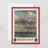 Vintage Travel Montana per trein Briefkaart (Voorkant / Achterkant)