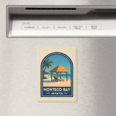 Vintage Travel Montego Bay Jamaica Beach Retro Magneet (Insitu (Vaatwasser))