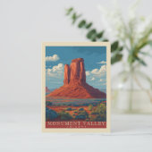 Vintage Travel Monument Valley Arizona Briefkaart (Staand voorkant)