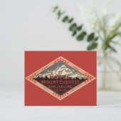 Vintage Travel, Mount Everest, Darjeeling India Briefkaart (Staand voorkant)
