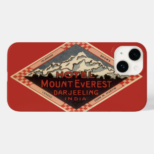 Vintage Travel, Mount Everest, Darjeeling India Case-Mate iPhone 14 Hoesje