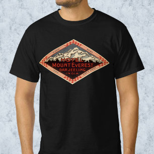 Vintage Travel, Mount Everest, Darjeeling India T-shirt