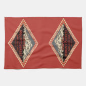 Vintage Travel, Mount Everest, Darjeeling India Theedoek (Horizontaal)