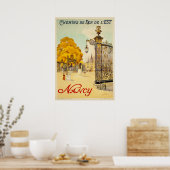 Vintage Travel - Nancy - Frankrijk Poster (Keuken)