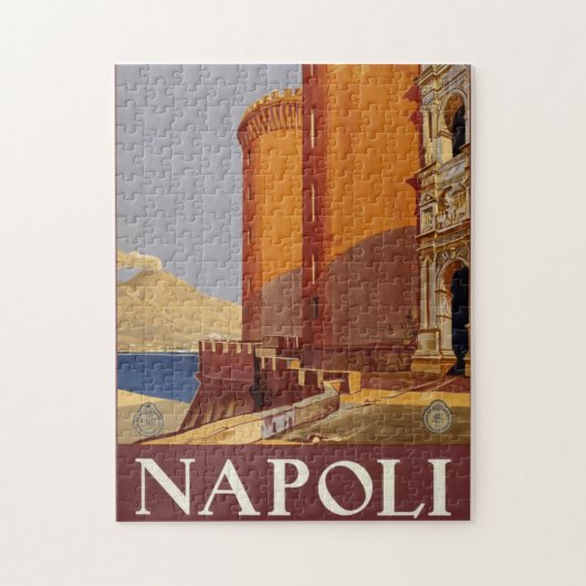 Vintage Travel Napoli Italië Legpuzzel (Verticaal)