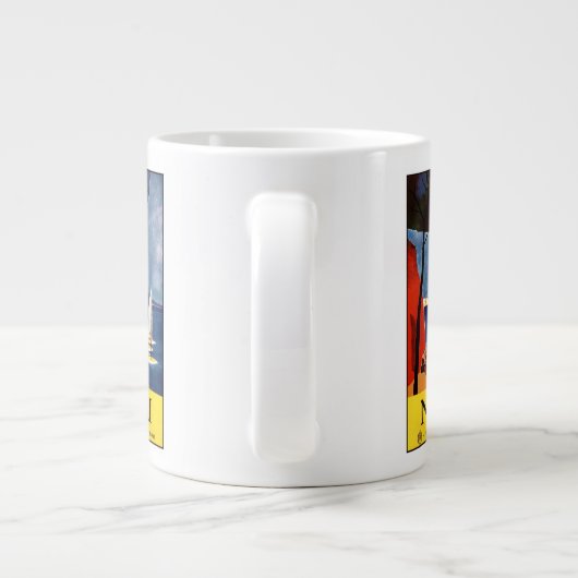 Vintage Travel Napoli Italië mokken (Achterkant)