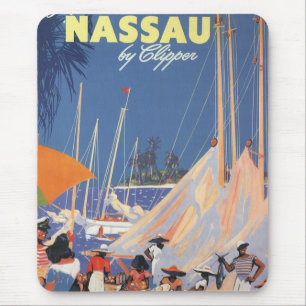 Vintage Travel, Nassau Harbour, Florida, Sailships Muismat