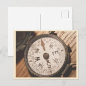 Vintage Travel Navigation Compass Briefkaart (Voorkant / Achterkant)