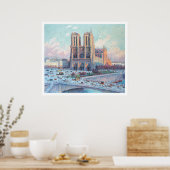 Vintage Travel Notre Dame de Paris Poster (Keuken)
