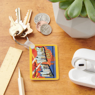 Vintage Travel NYC, Greetings uit New York City Sleutelhanger