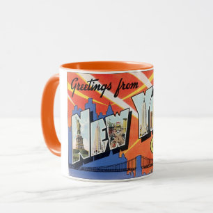 Vintage Travel NYC, Groeten uit New York City Mok