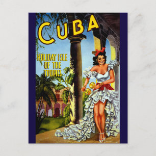 Vintage Travel op Cuba Briefkaart