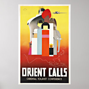 Vintage Travel Orient roept naar Azië. Poster
