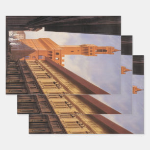 Vintage Travel, Palazzo Vecchio, Florence, Italië Inpakpapier Vel