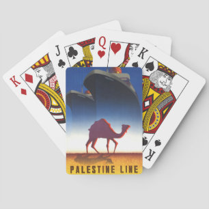 Vintage Travel Palestine Line Ship Pokerkaarten