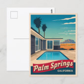 Vintage Travel Palm Springs California Landschap Briefkaart (Voorkant / Achterkant)