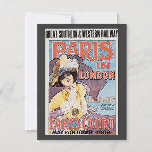 Vintage Travel, Parijs in London Railroad Woman