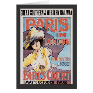 Vintage Travel, Parijs in London Railroad Woman