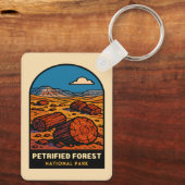 Vintage Travel Petrified Forest National Park Sleutelhanger (Achterkant)