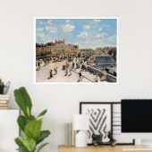 Vintage Travel Pont Neuf Paris Poster (Thuiskantoor)