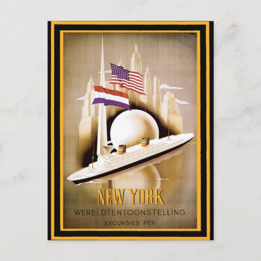 Vintage Travel Poster 16 Briefkaart (Voorkant)