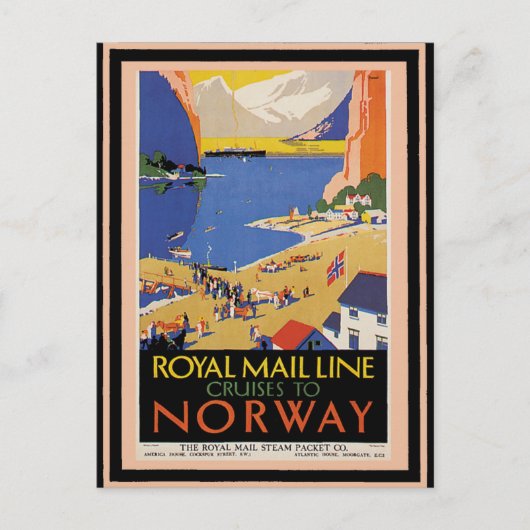 Vintage Travel Poster 34 Briefkaart (Voorkant)