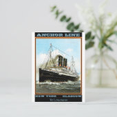Vintage Travel Poster: Ankerlijn Briefkaart (Staand voorkant)