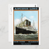 Vintage Travel Poster: Ankerlijn Briefkaart (Voorkant / Achterkant)