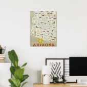 Vintage Travel Poster Arizona Poster (Thuiskantoor)