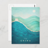 Vintage Travel Poster - Art Briefkaart (Voorkant / Achterkant)