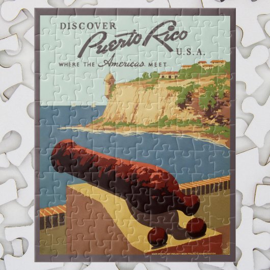Vintage Travel Poster Art, Ontdek Puerto Rico! Legpuzzel